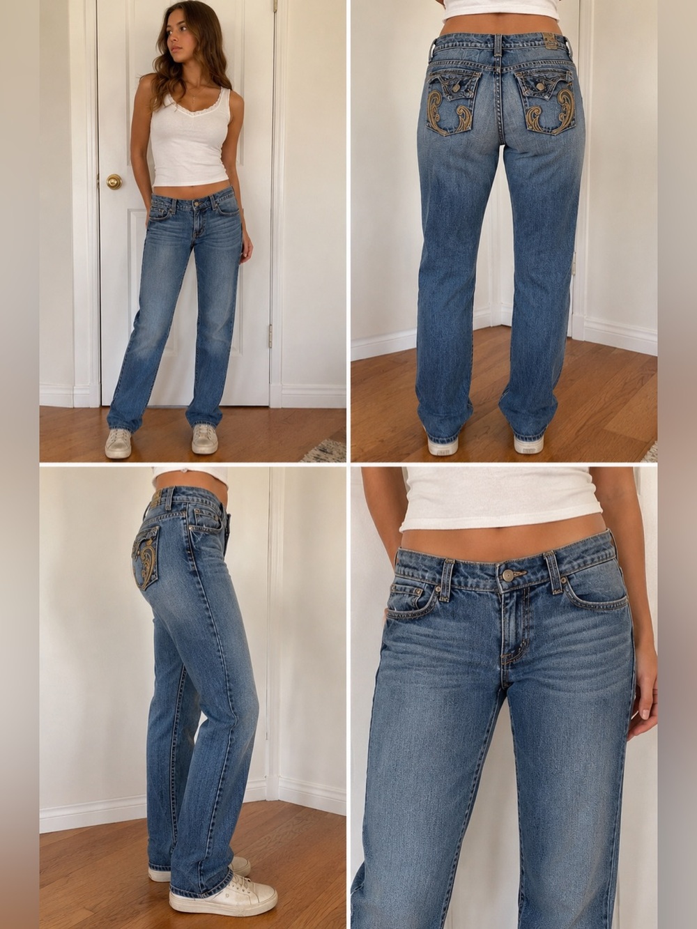 Kan Can Made in USA junior’s 11 Blue Straight-Leg Y2K style Jeans